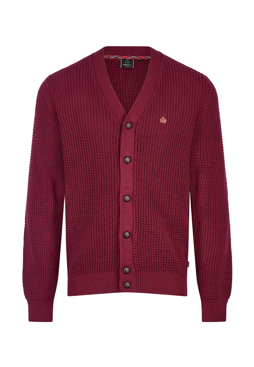 Cárdigan punto grueso Grayson Merc London de hombre de color Rojo