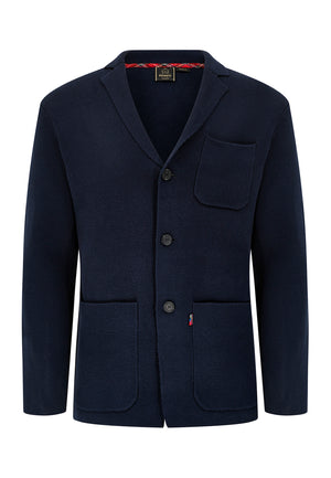 colour_Navy|Knitted Blazer