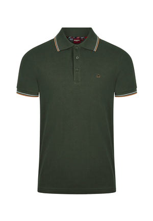 colour_Dark Khaki|Card Polo Shirt - Merc London