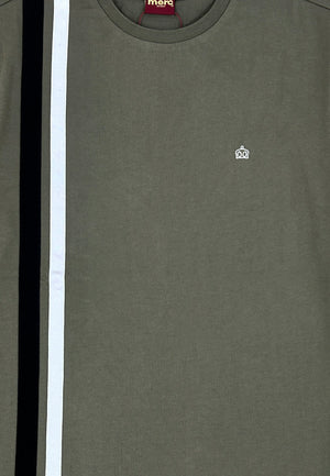 colour_Khaki|Belmont Racer Stripe Men's T-Shirt