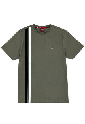 colour_Khaki|Belmont Racer Stripe Men's T-Shirt