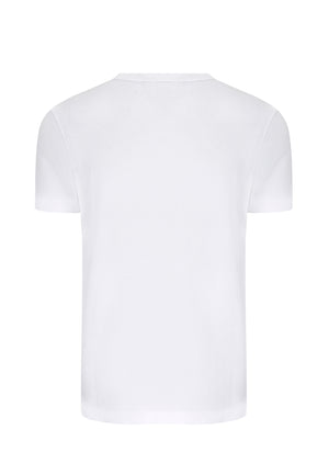 colour_White|Belmont Racer Stripe Men's T-Shirt In White