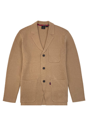 colour_Coffee|Knitted Blazer