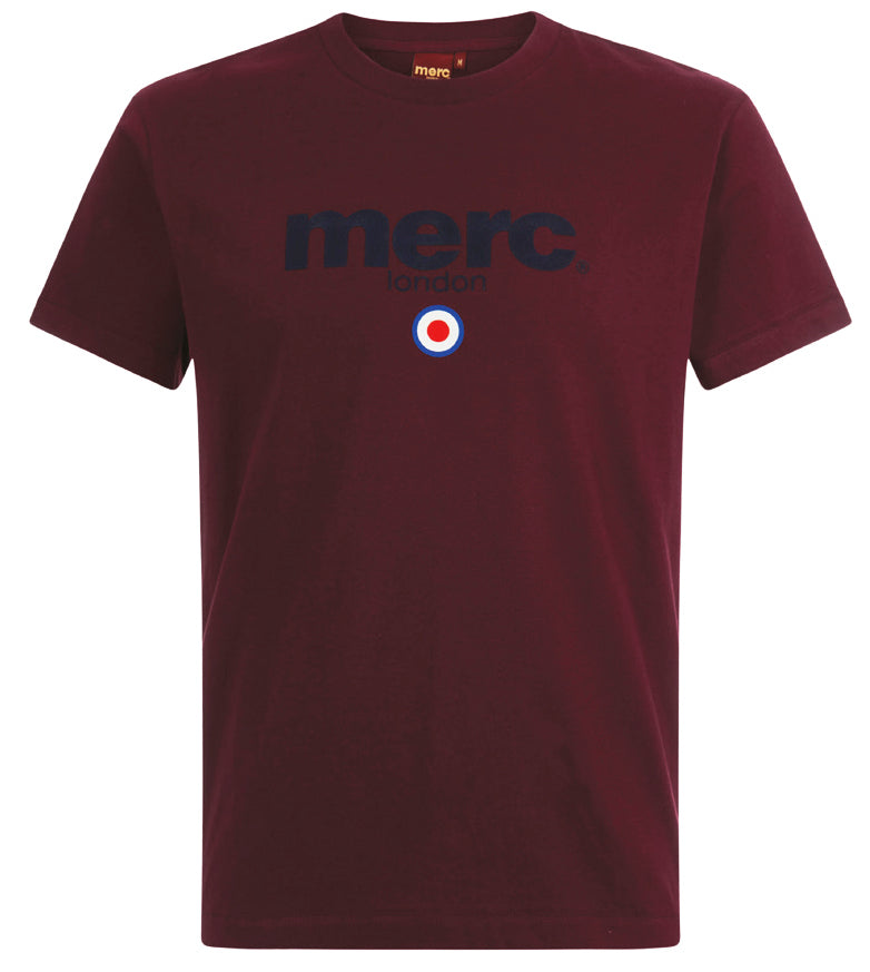 colour_Burgundy|Brighton T-shirt - Merc London
