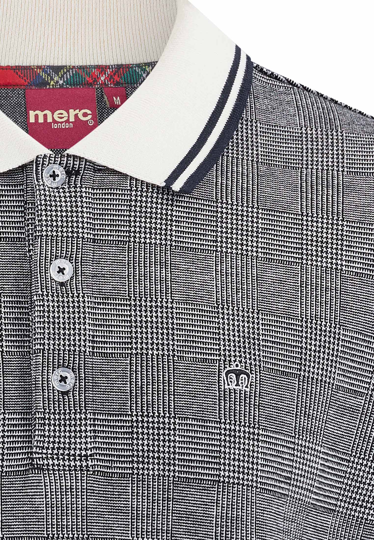 colour_Black|Prince of Wales Check Polo Shirt in Black