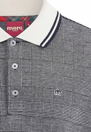 colour_Black|Prince of Wales Check Polo Shirt in Black