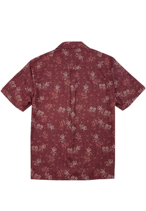 colour_Burgundy|Foliage Print Shirt