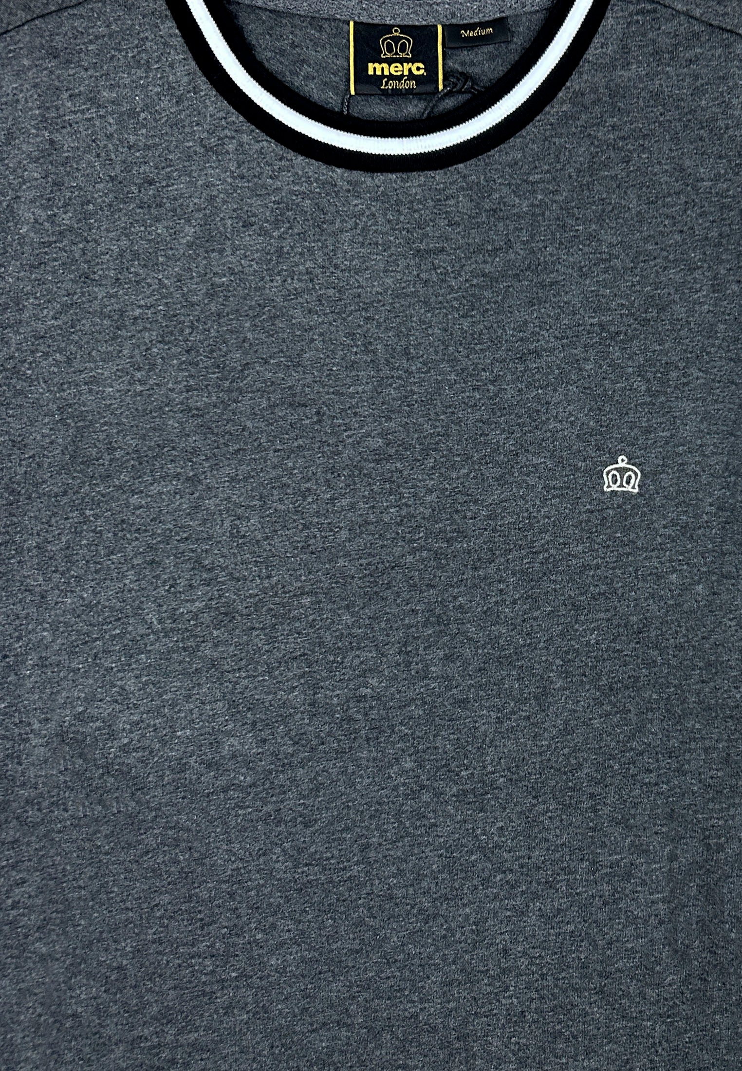 colour_Marl Charcoal|Redbridge Men's T-Shirt In Black
