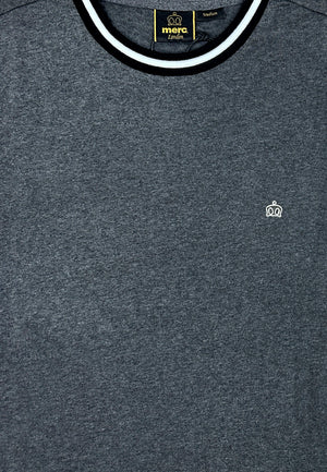 colour_Marl Charcoal|Redbridge Men's T-Shirt In Black