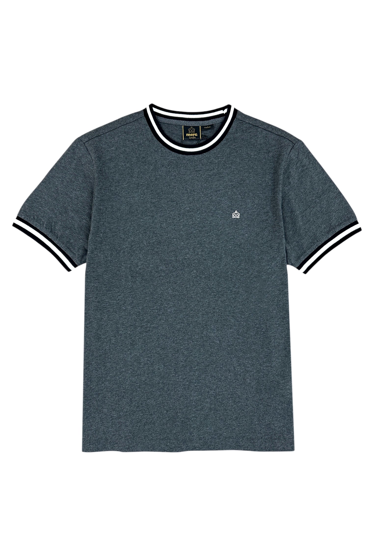 colour_Marl Charcoal|Redbridge Men's T-Shirt In Black