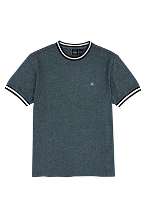 colour_Marl Charcoal|Redbridge Men's T-Shirt In Black