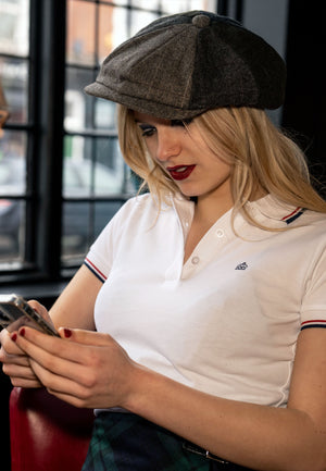 colour_White|Rita Polo Shirt - Merc London