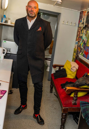 colour_Black|WALESBY Tailored wool overcoat - Merc London