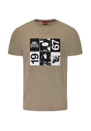colour_Olive|Printed T-Shirt in Yellow