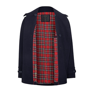 colour_Dark Navy|Doyle Pea Coat - Merc London