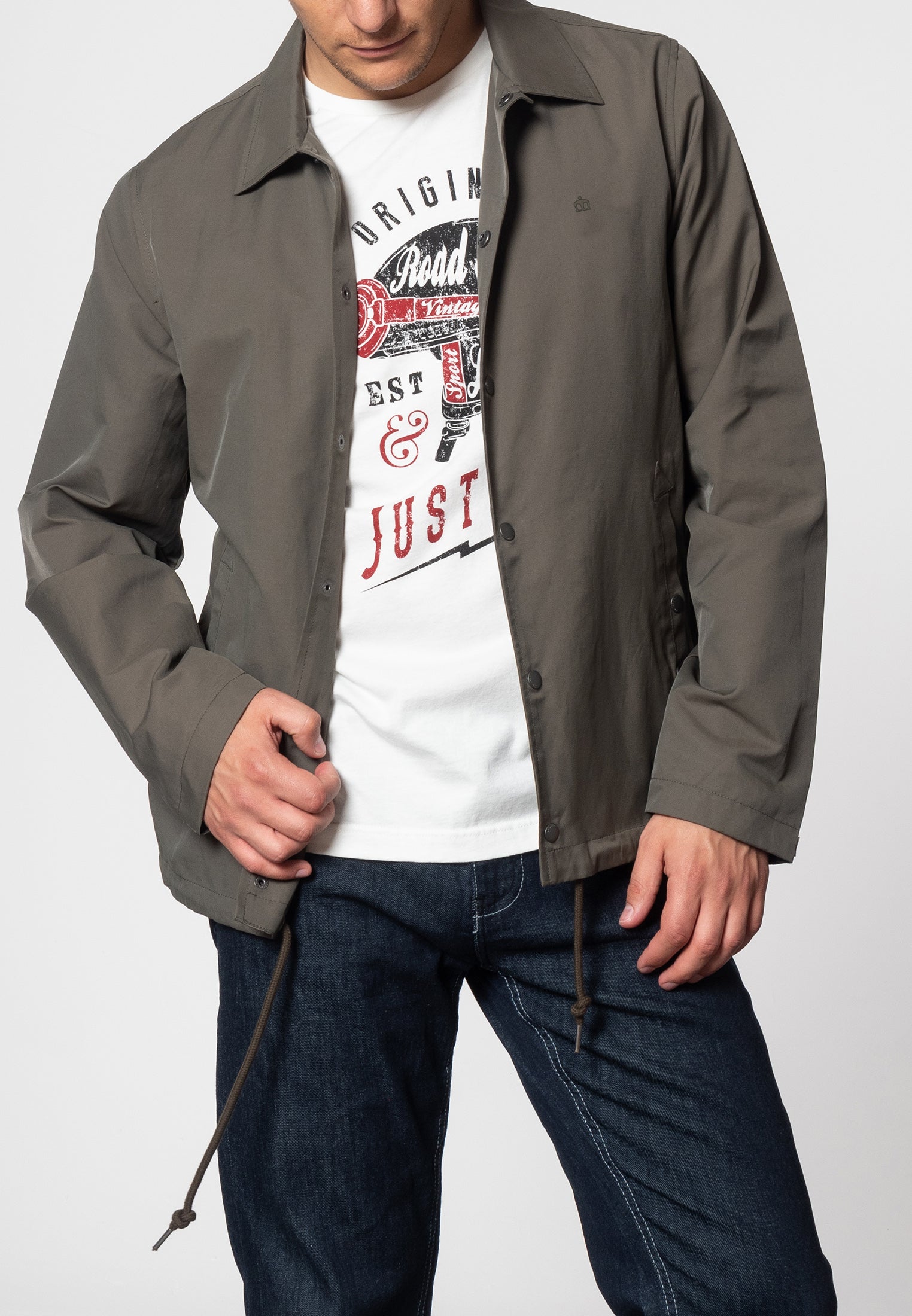 colour_Dark Sage|Suffolk Coach Jacket - Dark Sage / S - Merc London