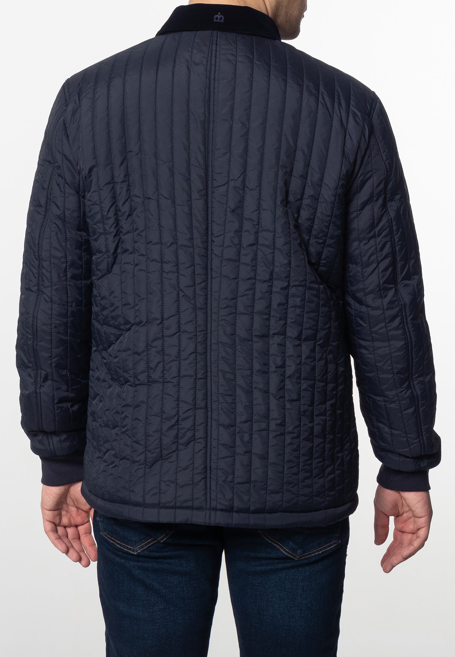 colour_Navy|Charter Quilted Jacket - Merc London