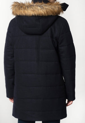 colour_Dark Navy|Raleigh Padded Parka - Merc London