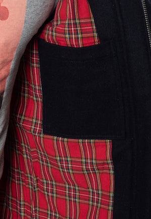 colour_Dark Navy|Raleigh Padded Parka - Merc London