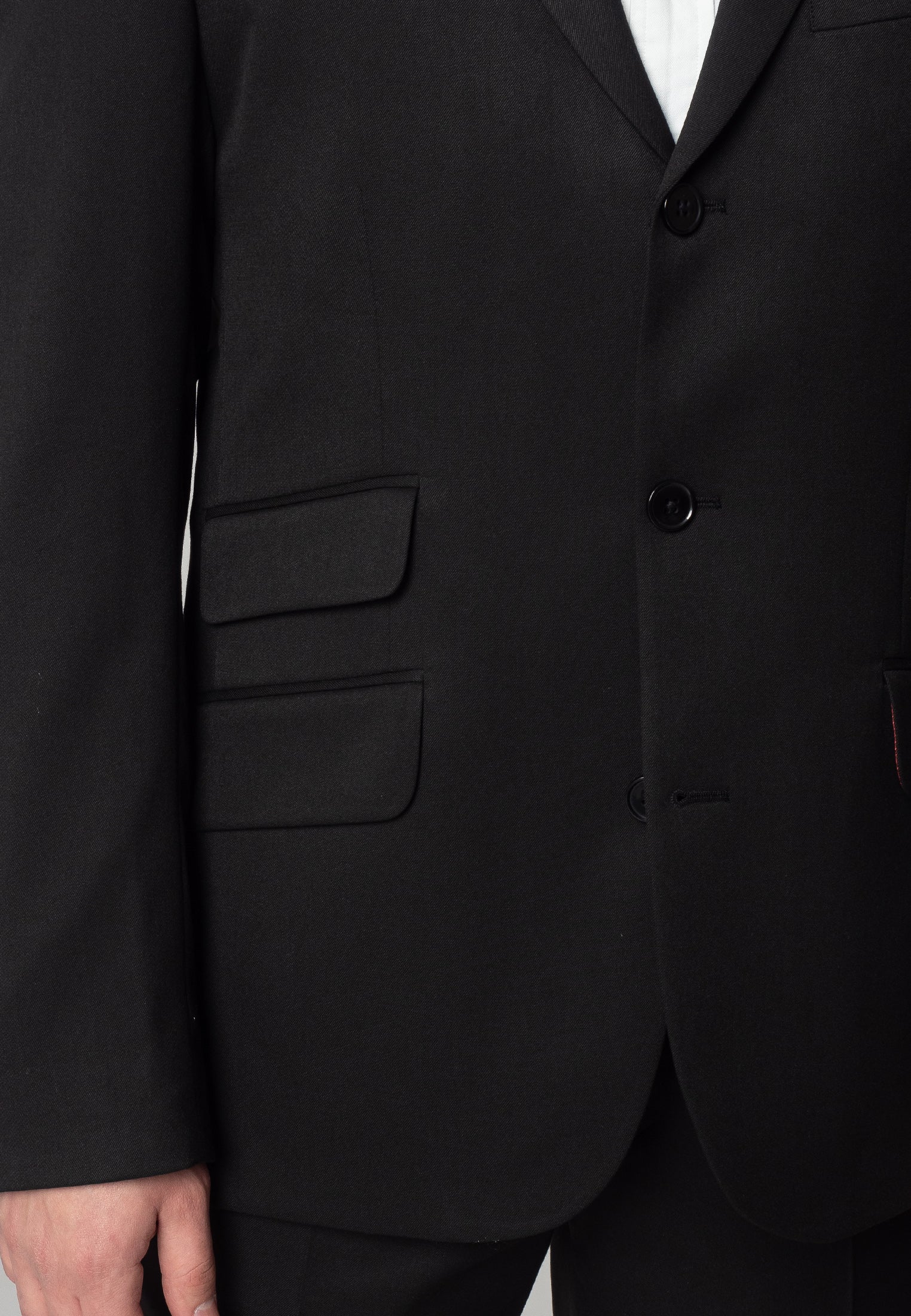 Plain Black Suit Jacket - Merc London