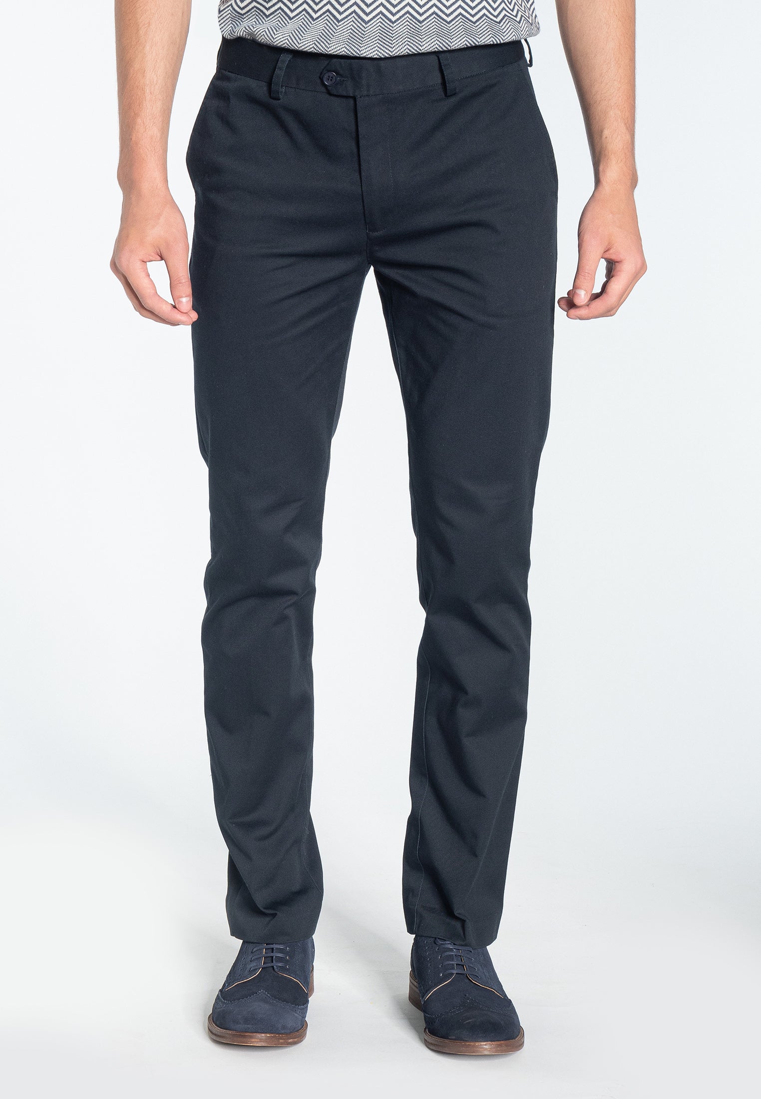 colour_Navy|Winston Sta Press Trousers - Merc London
