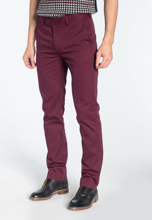colour_Wine|Winston Sta Press Trousers - Merc London