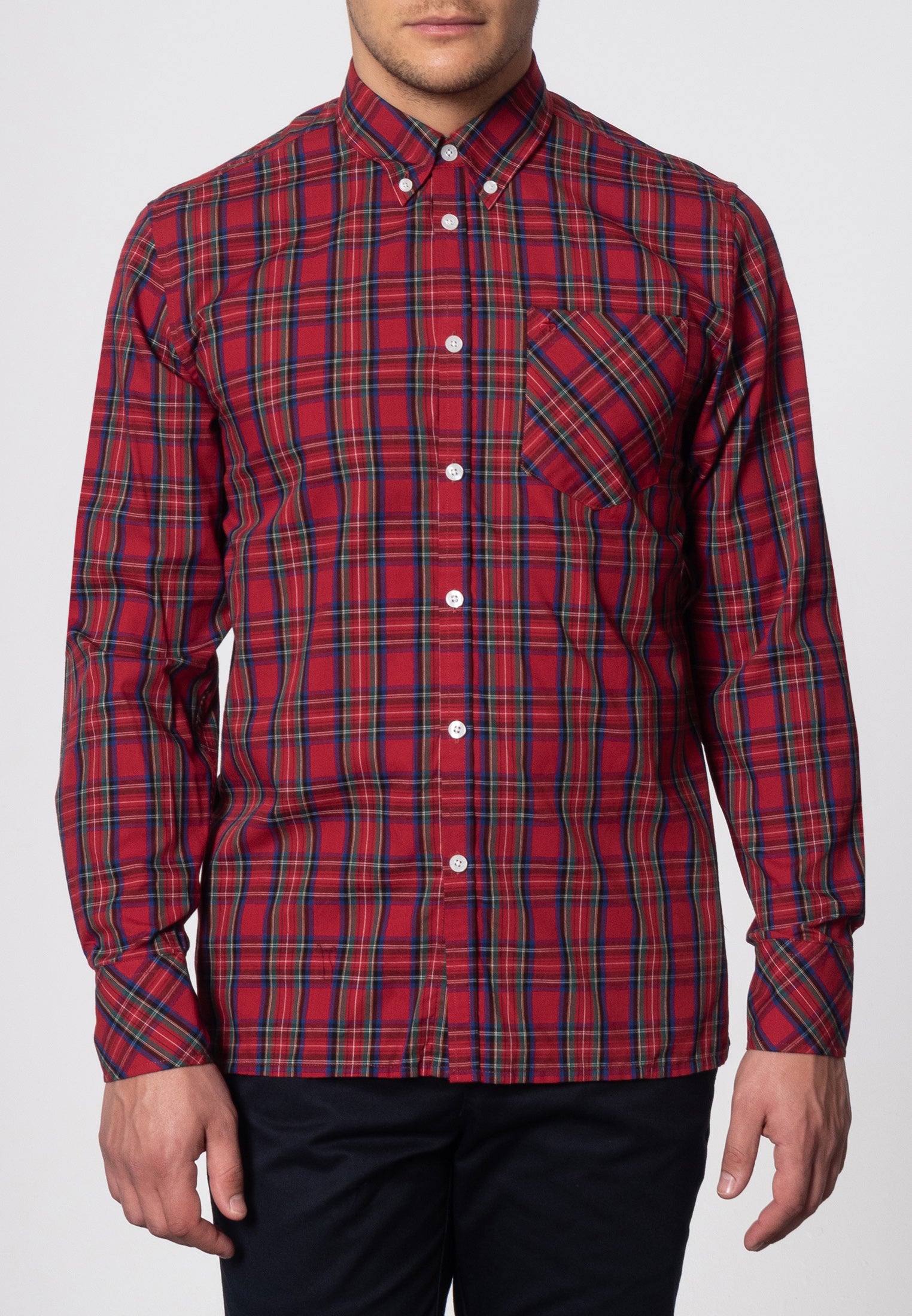 colour_Stewart Red|Neddy Shirt - Merc London
