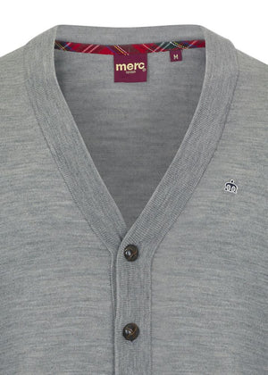 colour_Mineral Marl|Harris Pure Wool Cardigan - Merc London