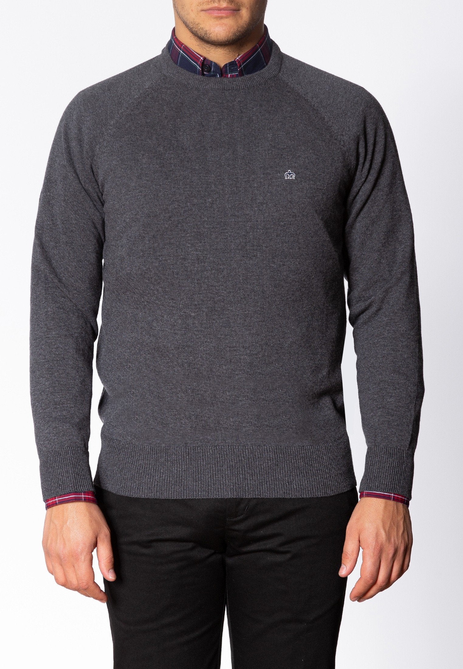 colour_Mineral Marl|Berty Cashmere Blend Jumper - Merc London