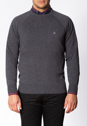 colour_Mineral Marl|Berty Cashmere Blend Jumper - Merc London