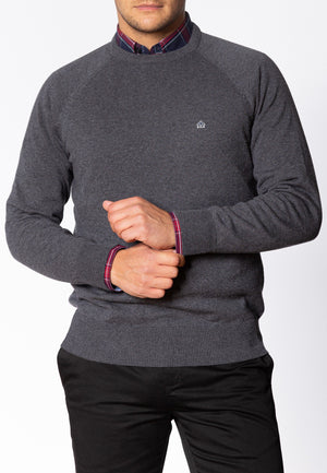 colour_Mineral Marl|Berty Cashmere Blend Jumper - Merc London