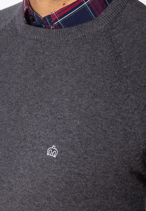 colour_Mineral Marl|Berty Cashmere Blend Jumper - Merc London