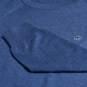 colour_Blue Marl|Berty Cashmere Blend Jumper - Merc London