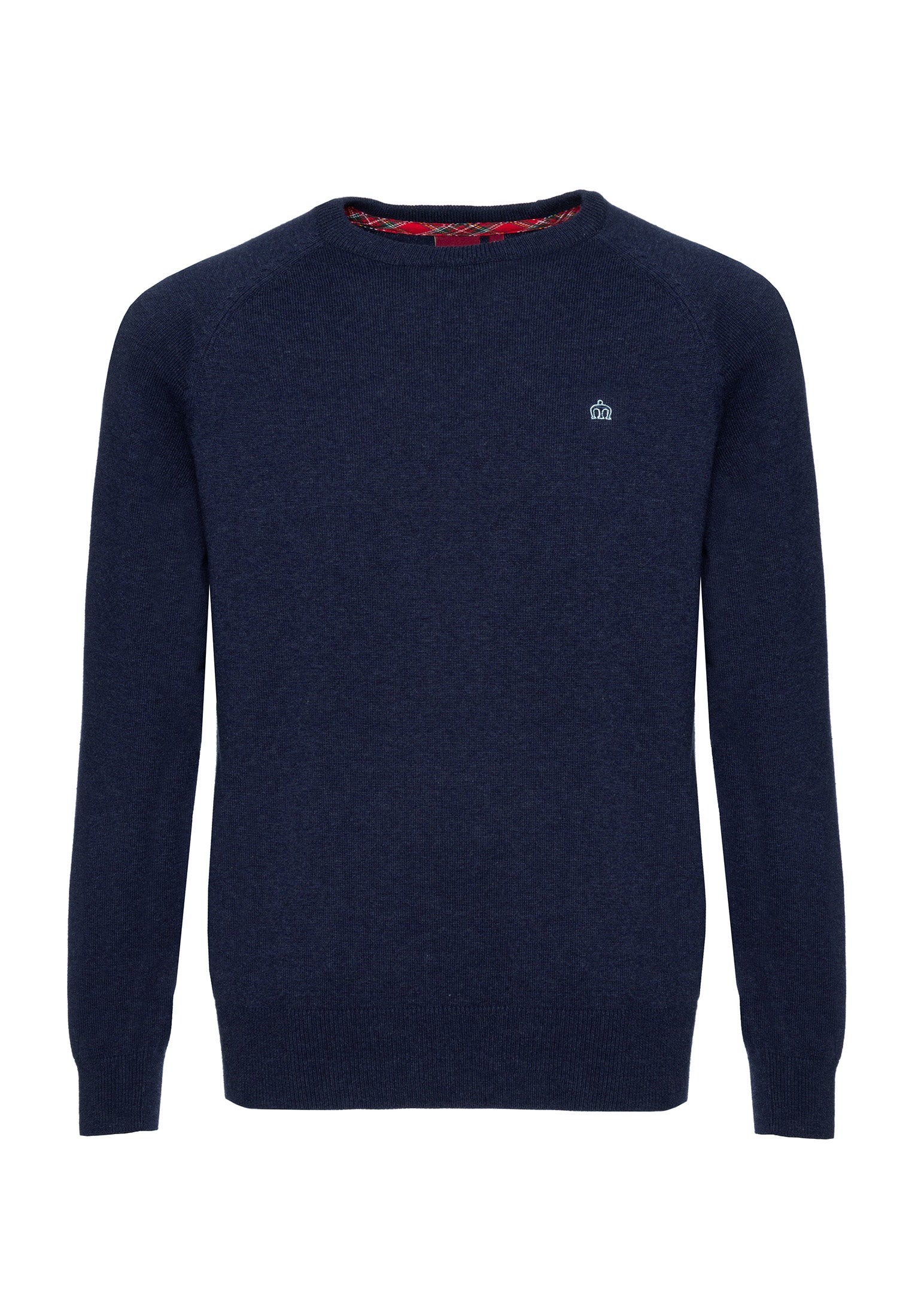 colour_Navy Marl|Berty Cashmere Blend Jumper - Merc London