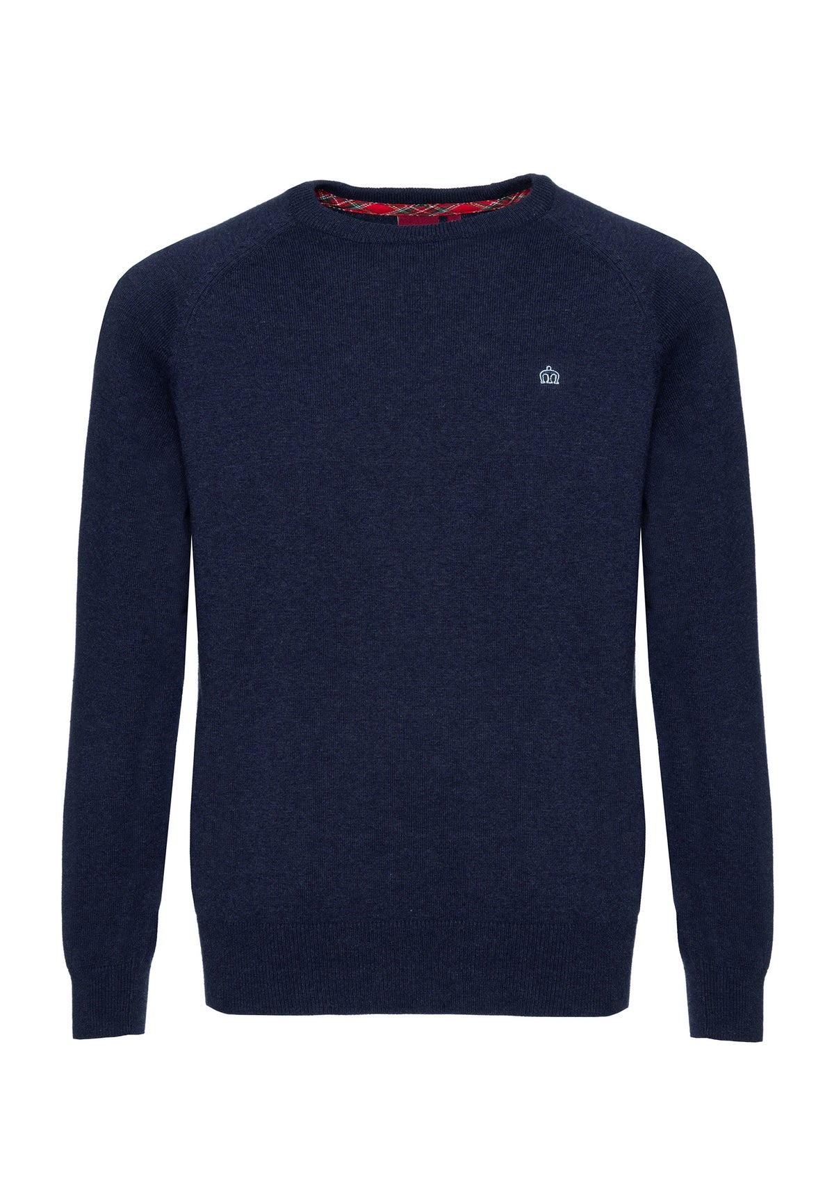colour_Navy Marl|Berty Cashmere Blend Jumper - Merc London