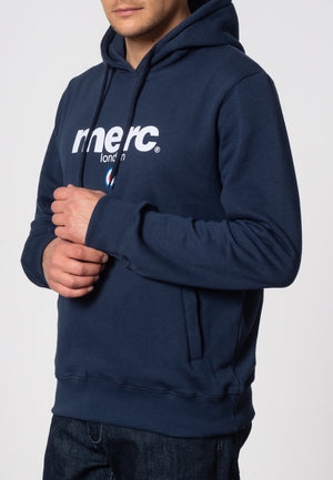 colour_Navy|Pill Hoodie Sweatshirt - Merc London