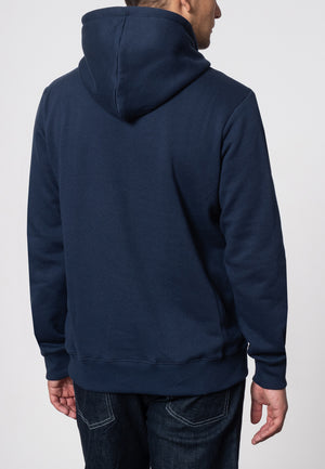 colour_Navy|Pill Hoodie Sweatshirt - Merc London