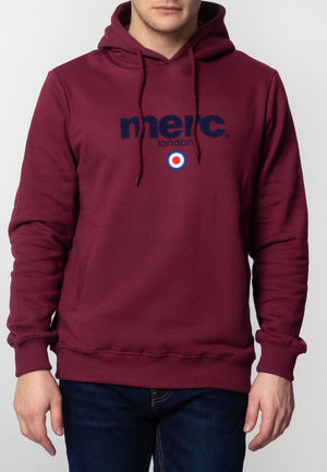 colour_Burgundy|Pill Hoodie Sweatshirt - Merc London