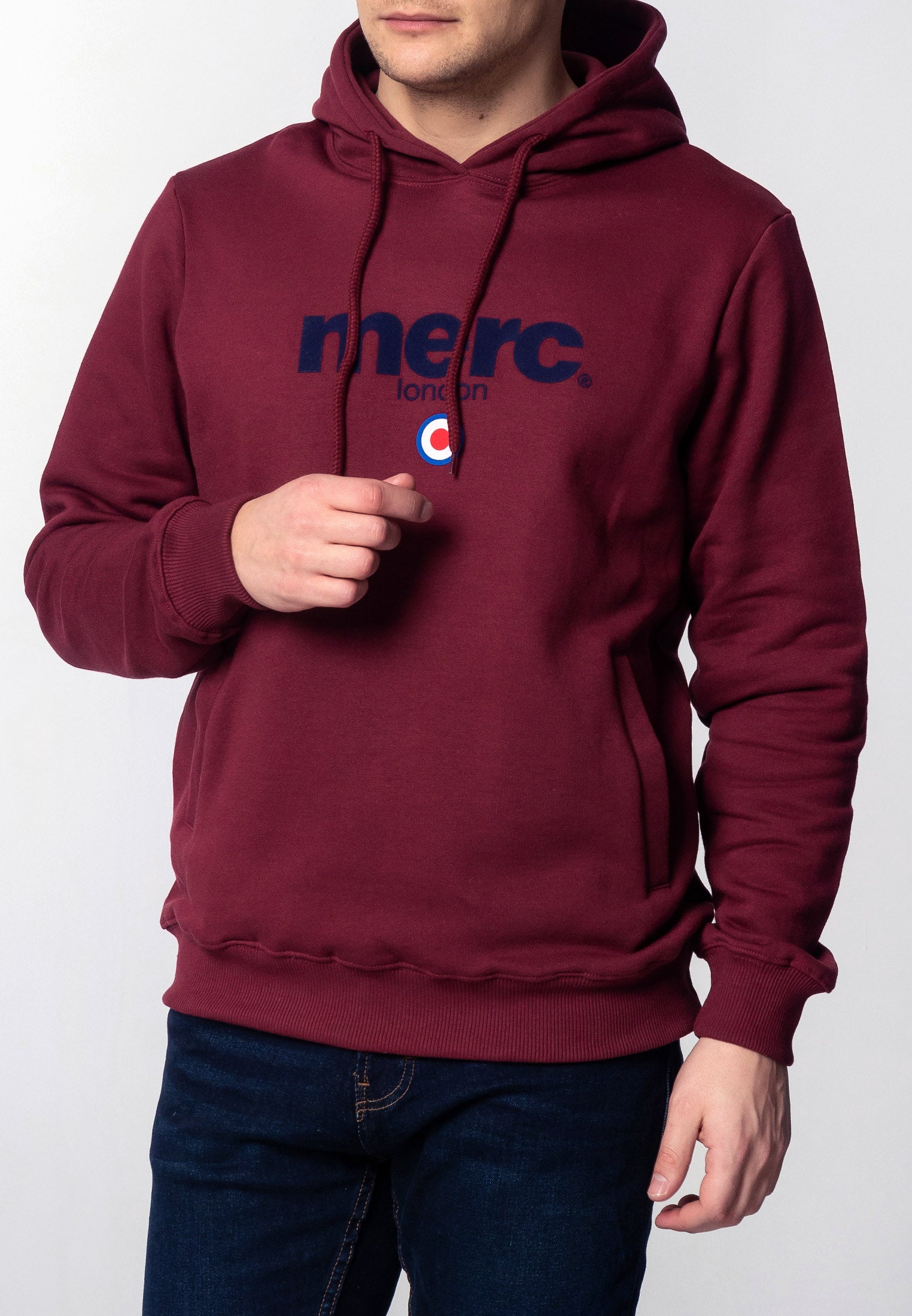 colour_Burgundy|Pill Hoodie Sweatshirt - Merc London