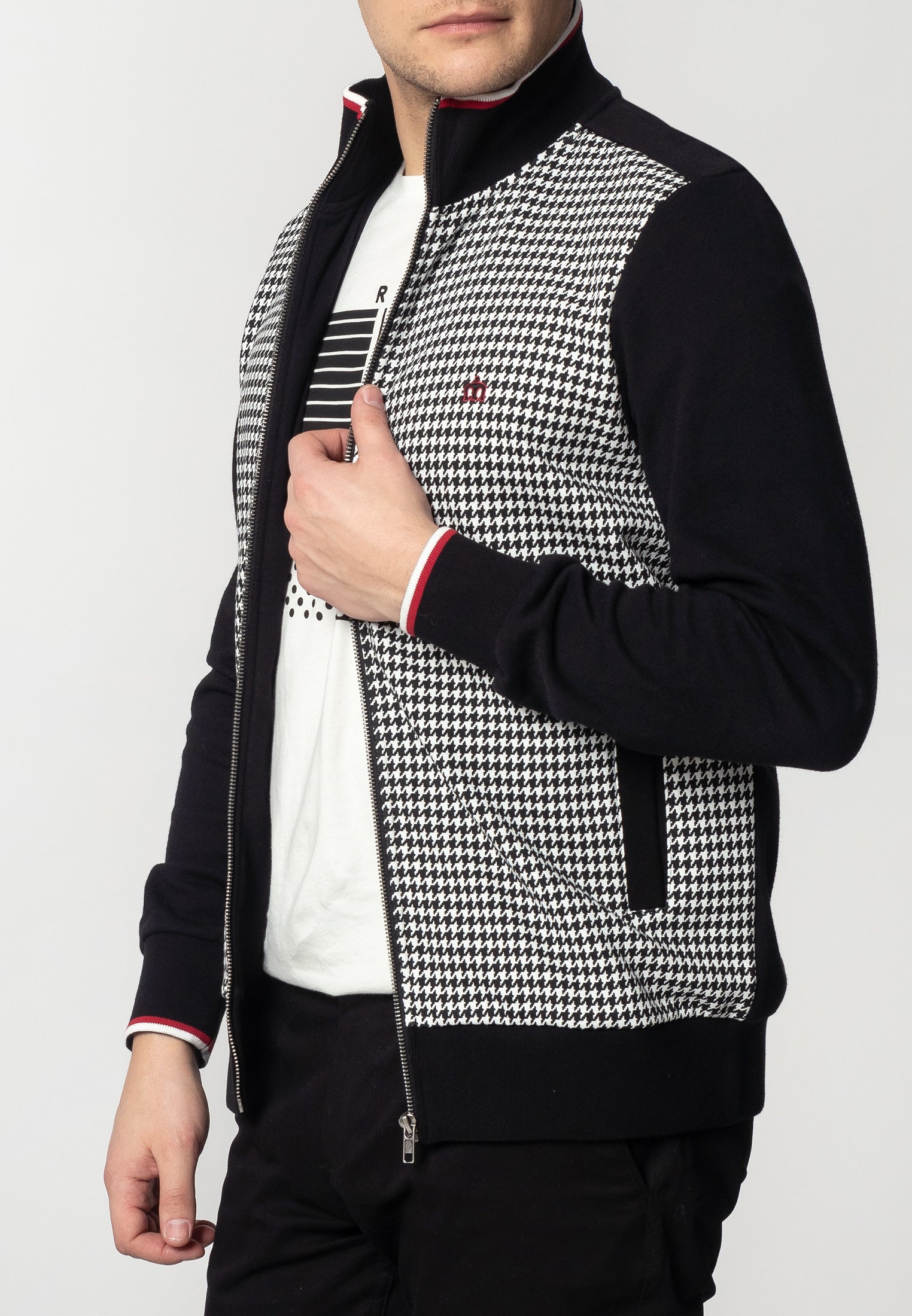 colour_Black|Willow Doogtooth track-top - Merc London