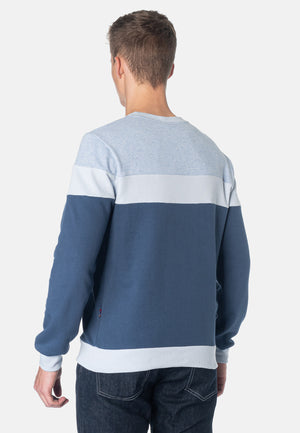 colour_Vintage Blue|Rutland Colour Block Sweatshirt - Merc London