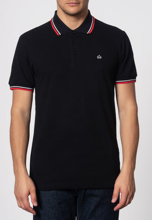 colour_Black|Card Polo Shirt - Merc London