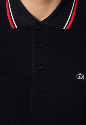 colour_Black|Card Polo Shirt - Merc London