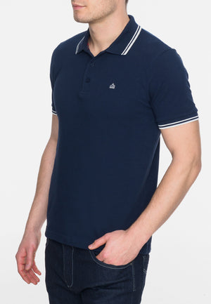 colour_Navy|Card Polo Shirt - Merc London