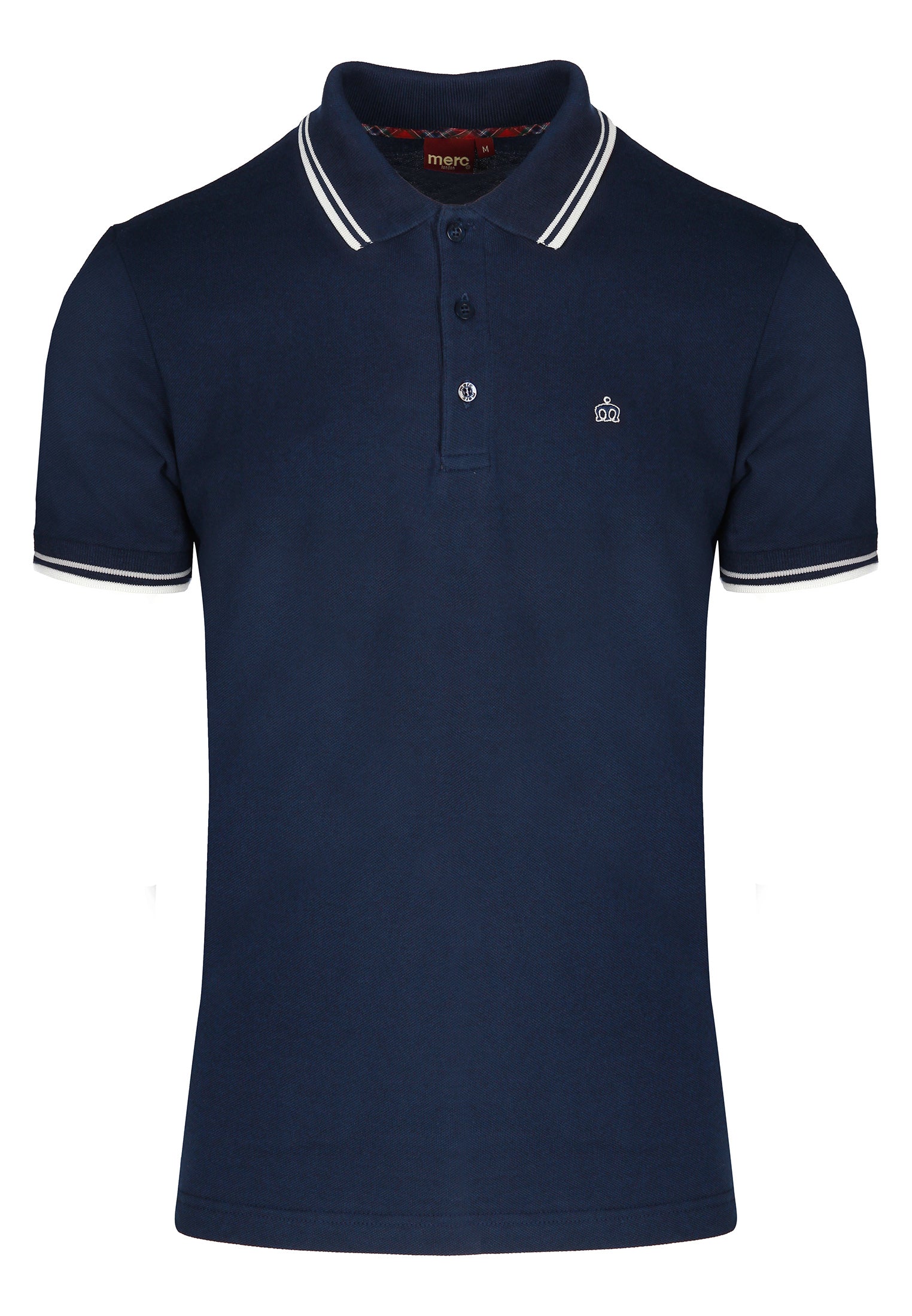colour_Navy|Card Polo Shirt - Merc London