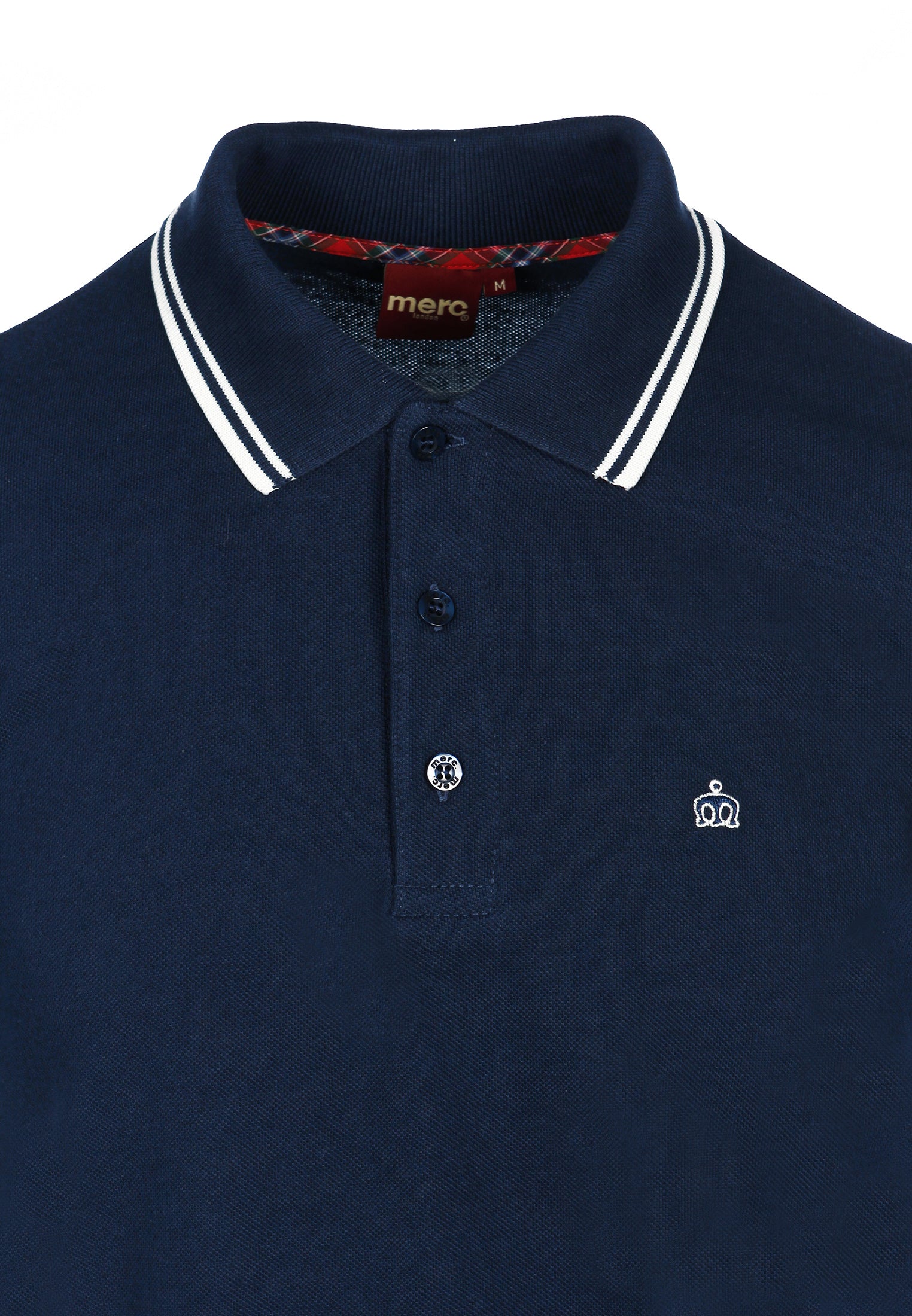 colour_Navy|Card Polo Shirt - Merc London