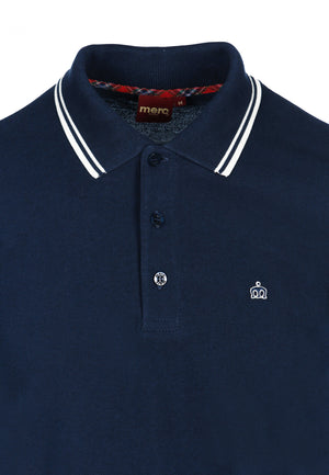 colour_Navy|Card Polo Shirt - Merc London