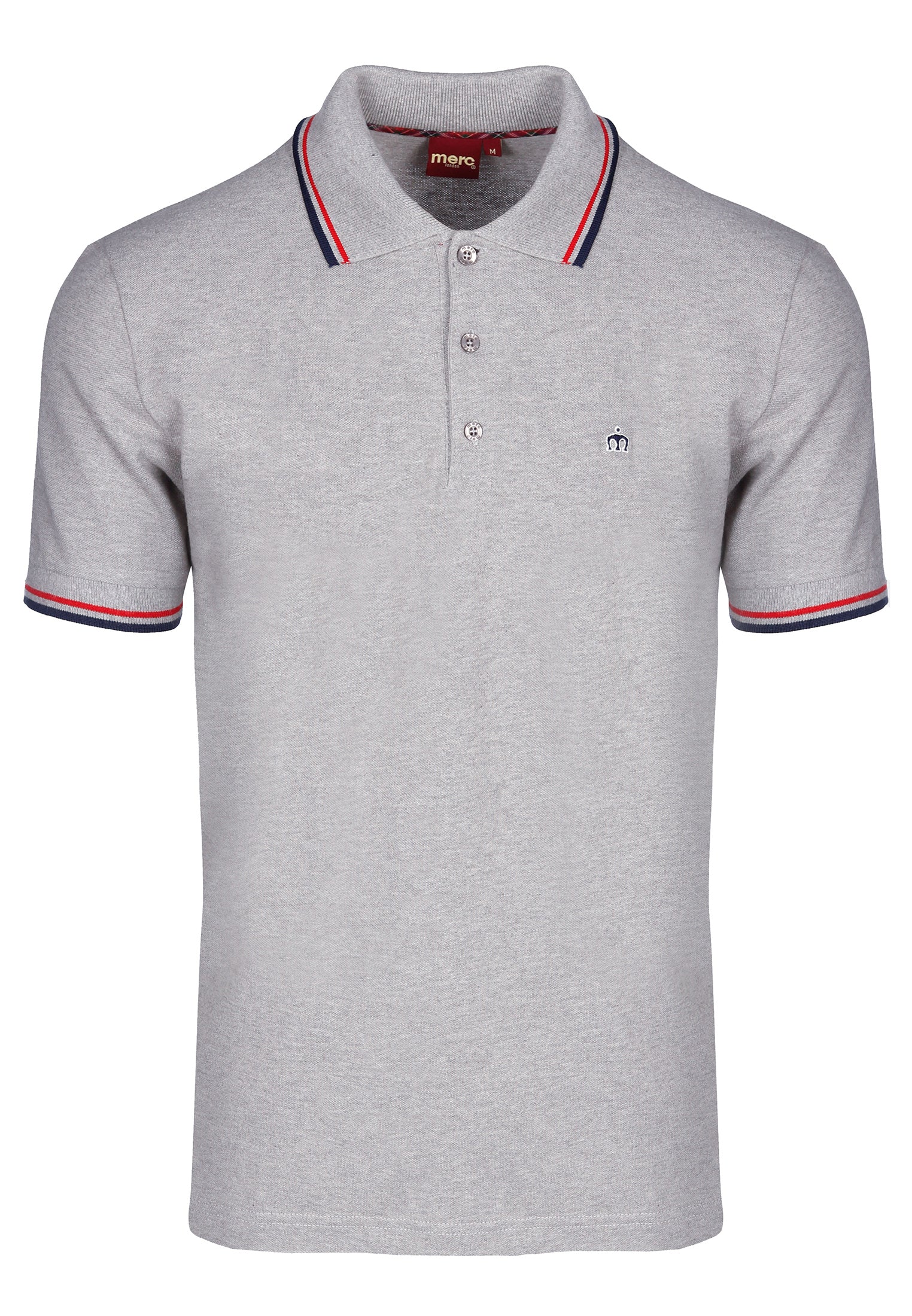 colour_Mineral Marl|Card Polo Shirt - Merc London