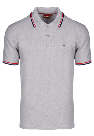 colour_Mineral Marl|Card Polo Shirt - Merc London