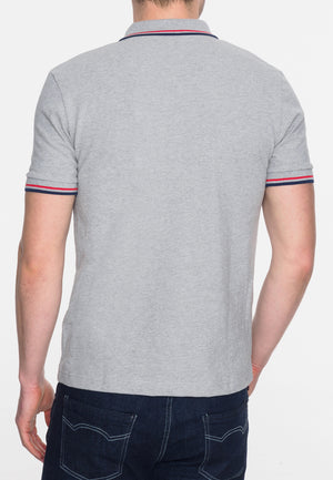 colour_Mineral Marl|Card Polo Shirt - Merc London